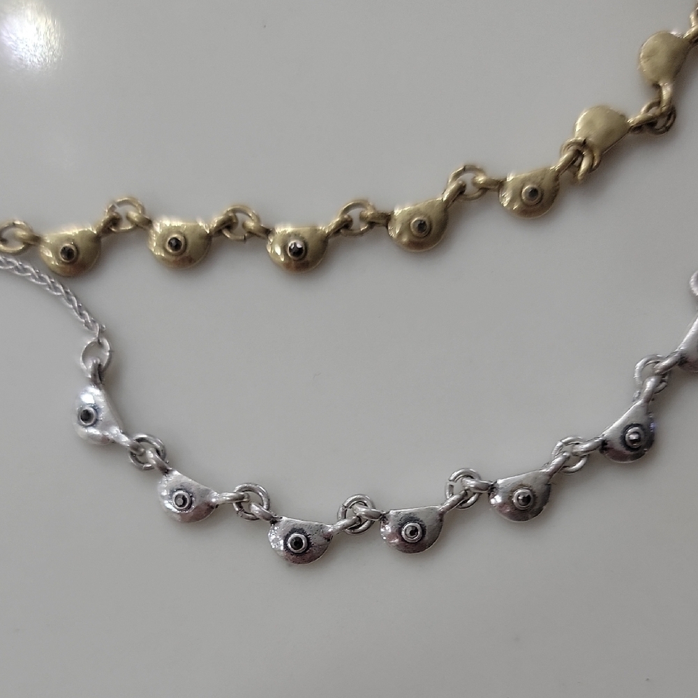 Lucky Brand Silver and Gold Layered Necklace - Picture 6 of 7
